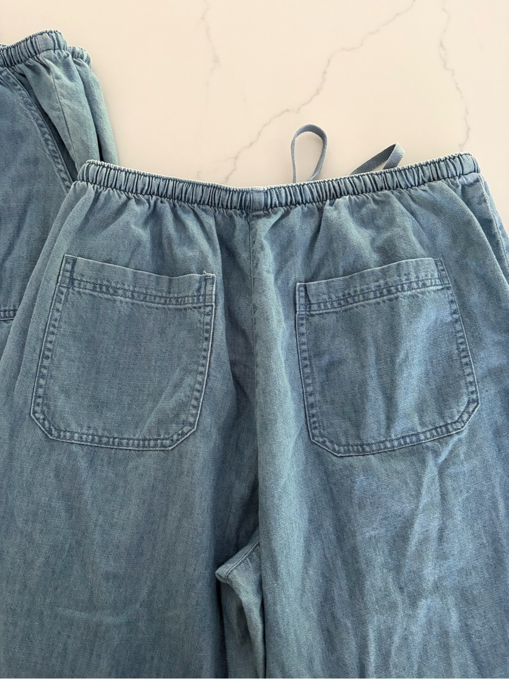 L.L Bean MP Sunwashed Denim Straight-Leg Crop Pants EUC Light Denim. 
1 pair - Picture 3 of 12